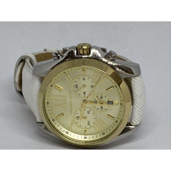 Michael Kors MK5605 Women's Leather Analog Gold Dial Quartz Genuine Watch XX486 - Picture 7 of 12